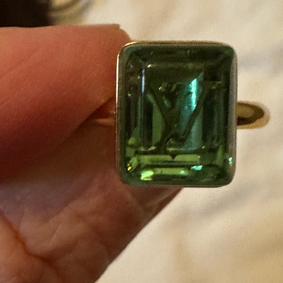 Louis Vuitton set of three gold tone multicolor rings. Size 6.5 - Picture 4 of 5